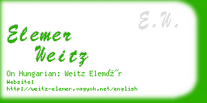 elemer weitz business card